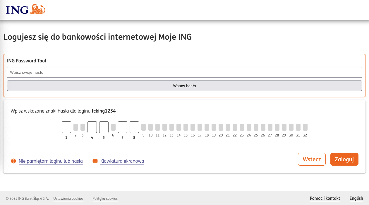 hasło ludzkie ING